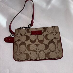 COACH F51775 Park Signature Jacquard Wallet Wristlet